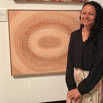 Weaving (Lakun) in Coral/Raw Sienna