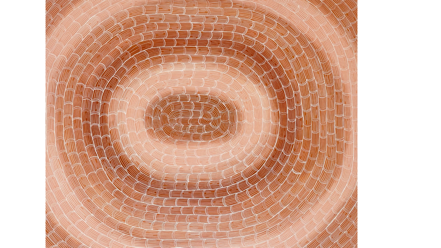 Weaving (Lakun) in Coral/Raw Sienna