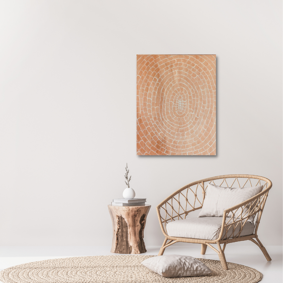 Weaving (Lakun) in Raw Sienna – Kath Moore Art